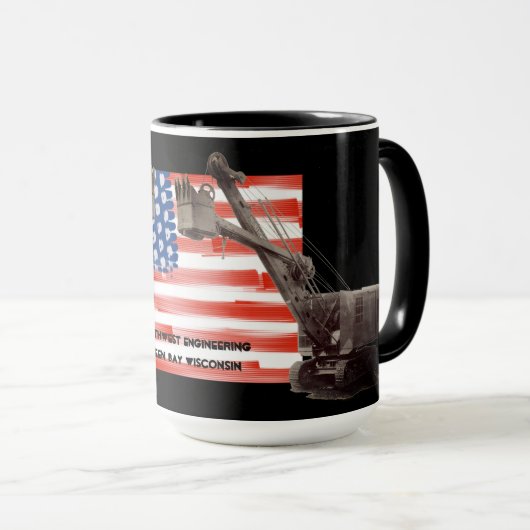 Northwest Engineering Green Bay Wisconsin Crane Mok (Voorkant rechts)