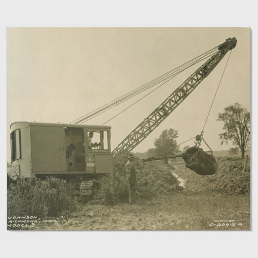 Northwest Engineering KRAAN OPERATOR SHOVEL 12 Cadeaupapier (Vlak)