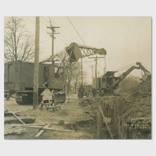 Northwest Engineering KRAAN OPERATOR SHOVEL 14 Cadeaupapier (Vlak)