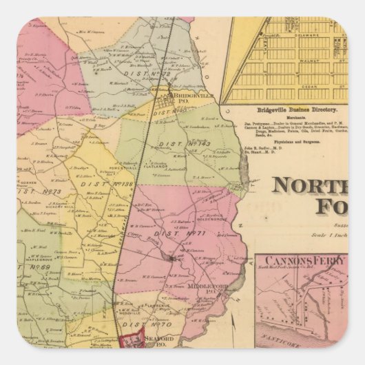 Northwest Fork Vierkante Sticker (Voorkant)