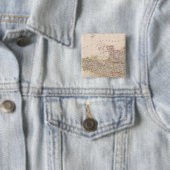 Northwest France Vierkante Button 5,1 Cm (In situ)
