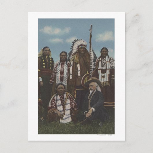 Northwest Indians - Buffalo Bill, Sitting Bull Briefkaart (Voorkant)