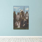 Northwest Indians - Buffalo Bill, Sitting Bull Canvas Afdruk (Insitu (Houten vloer))