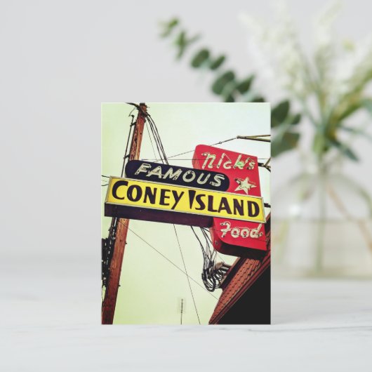 Northwest Neon: Nick's. Briefkaart (Staand voorkant)