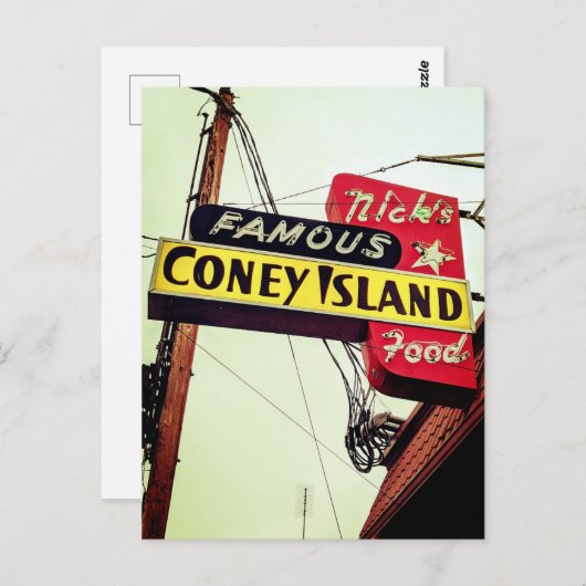 Northwest Neon: Nick's. Briefkaart (Voorkant / Achterkant)