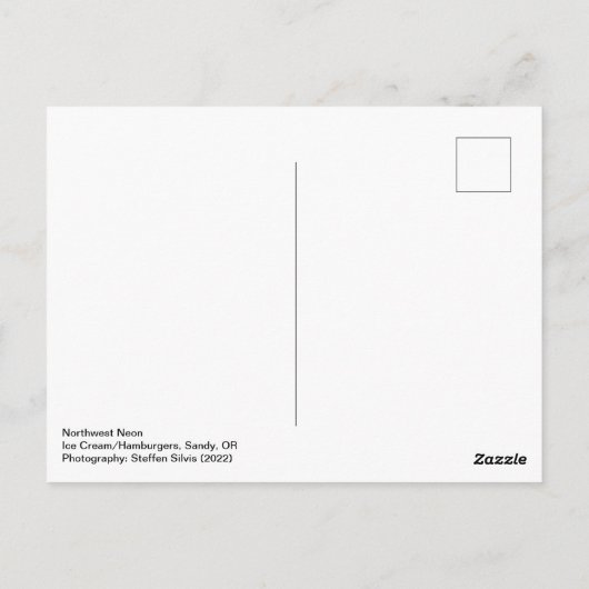 Northwest Neon postcard Briefkaart (Achterkant)