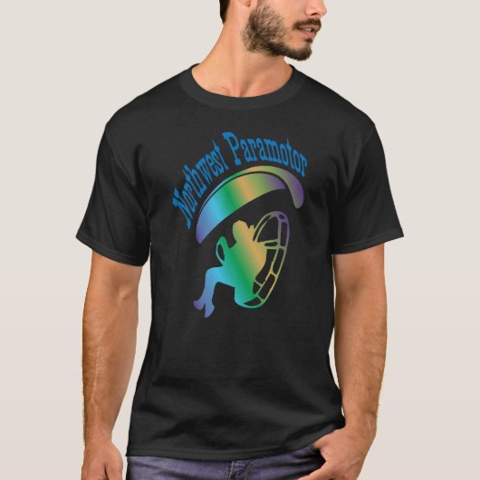 Northwest Paramotor Blue Rainbow T-Shirt (Voorkant)