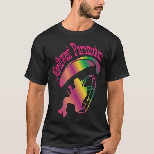 Northwest Paramotor Roze Regenboog T-shirt (Voorkant)