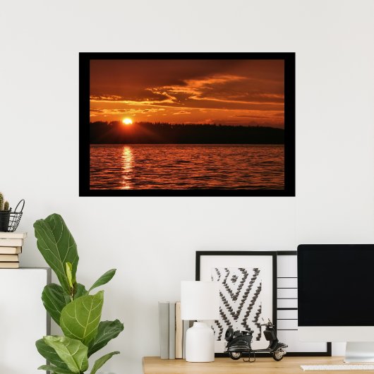 Northwest Sunset Poster (Thuiskantoor)