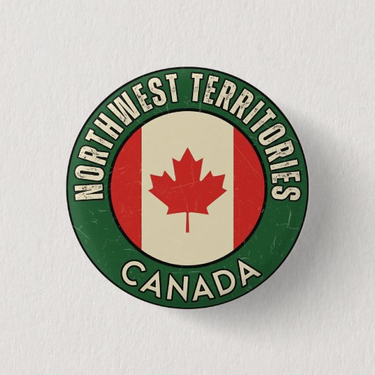 Northwest Territories Canada Ronde Button 3,2 Cm (Voorkant)
