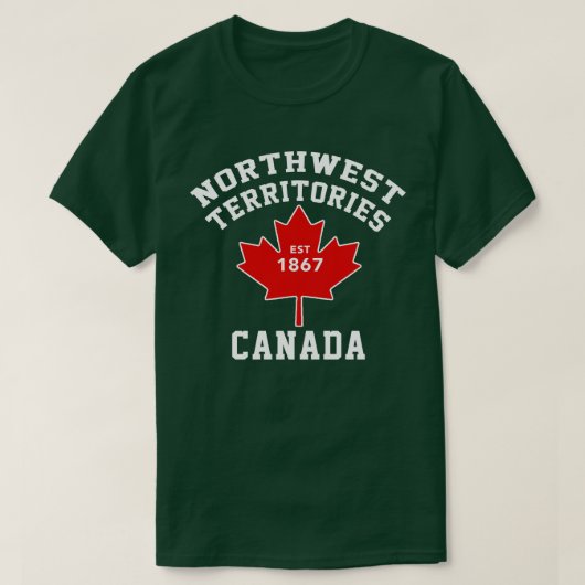 Northwest Territories Flag Canada Est.1870 T Shirt (Design voorkant)