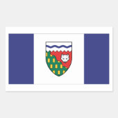 Northwest Territories Vlaggen Grafisch Rechthoekige Sticker (Voorkant)