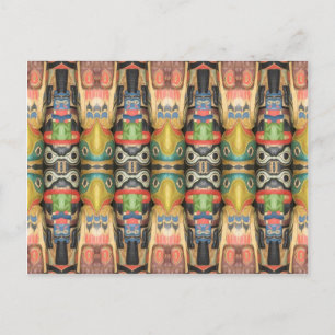 Northwest Totem Art Briefkaart