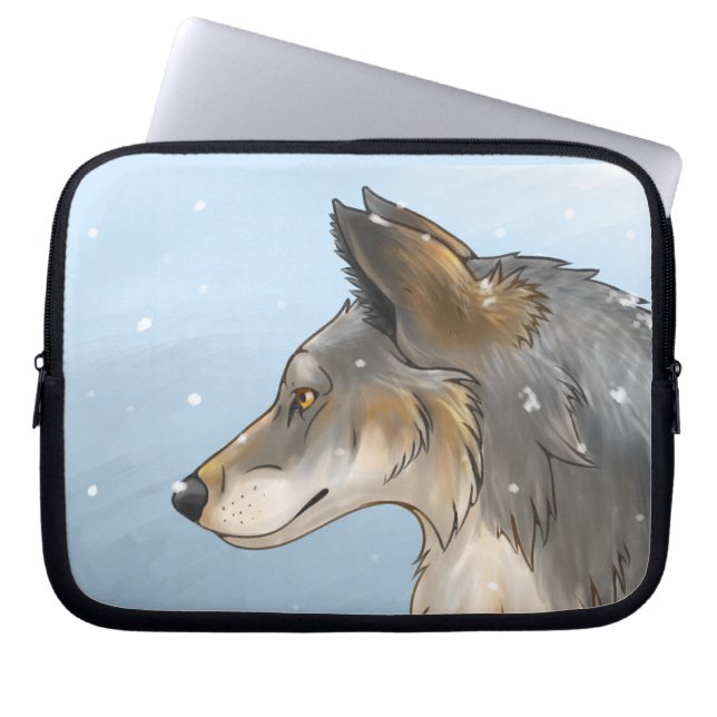 Northwestern Wolf Laptop Sleeve (Voorkant)