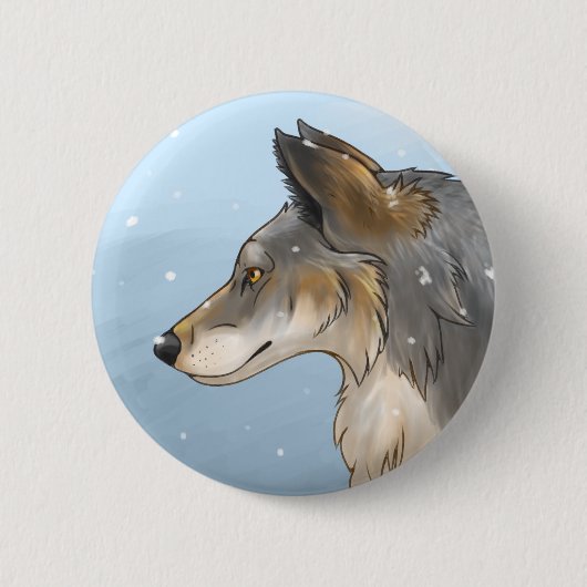 Northwestern Wolf Ronde Button 5,7 Cm (Voorkant)