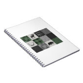Northwood Adventure Patchwork - grijs en groen Notitieboek (Rechterzijde)