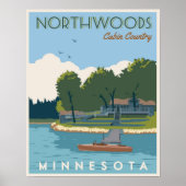 Northwood Cabin Land Poster (Voorkant)