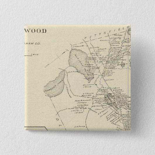 Northwood, Rockingham Co. Vierkante Button 5,1 Cm (Voorkant)