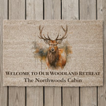 Northwoods Herten Rustieke Bos Ingang Welkom