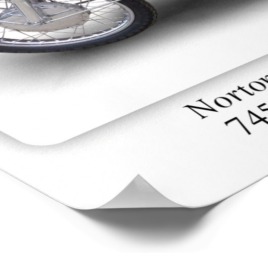 Norton Commando 750s Scrambler Motorcycle - A3 Poster (Hoek)