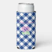 Norton commons blauwe gingham coozie (Seltzer Voorkant)