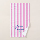 Norton commons handdoek roze streep (Handdoek)
