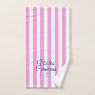 Norton commons handdoek roze streep