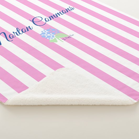 Norton Commons sherpa deken roze streep (3/4)