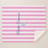 Norton Commons sherpa deken roze streep (Voorkant (horizontaal))