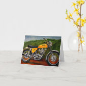 norton de gele klassieke fiets van de kaart (Gele Bloem)