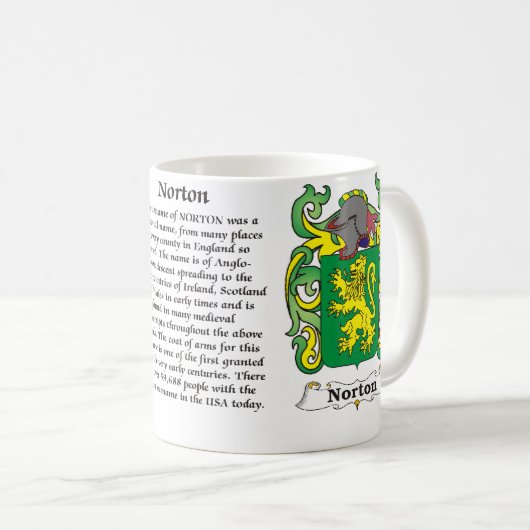Norton Family Coat of Arms mok (Voorkant rechts)