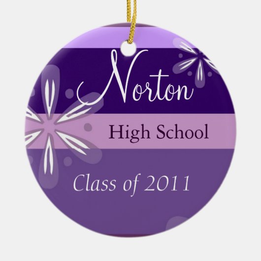 Norton Floral Class of 2011 Keepomwille Keramisch Ornament (Voorkant)