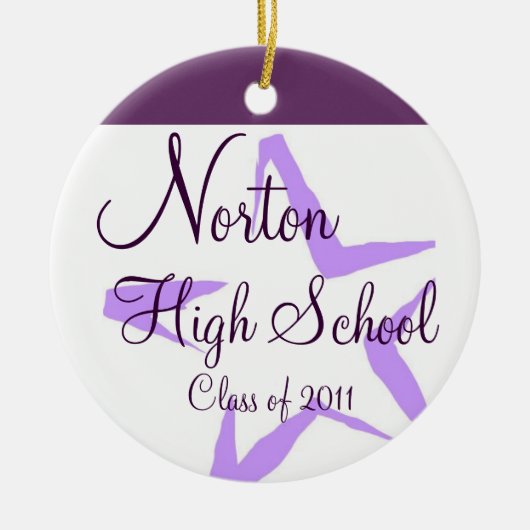 Norton High School Star Keepomwille Keramisch Ornament (Voorkant)