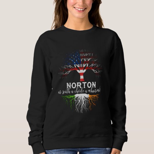 Norton Irish familienaam Shirt Irish Roots (Voorkant)
