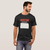 Norton Kansas USA State America Travel Kansan T-shirt (Voorkant volledig)