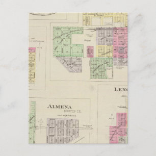 Norton, Lenora, Almena, Densmore, Almelo, Kansas Briefkaart