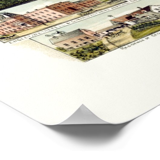 Norton, MA Panoramic Map - 1891 Poster (Hoek)