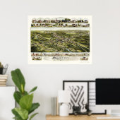 Norton, MA Panoramic Map - 1891 Poster (Thuiskantoor)