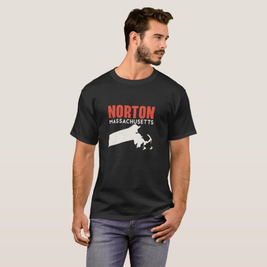 Norton Massachusett USA State America Travel Bay S T-shirt (Voorkant volledig)