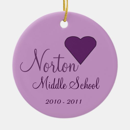 NORTON Middle School Ornament (Voorkant)