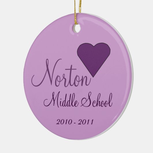 NORTON Middle School Ornament (Links)