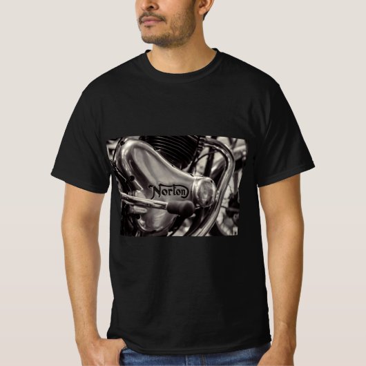 Norton-motorbehuizing (sepia) t-shirt (Voorkant)