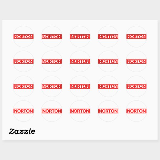 Norton Stamp Ronde Sticker (Vel)