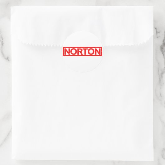 Norton Stamp Ronde Sticker (Tas)