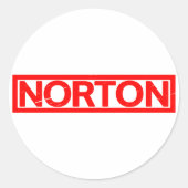 Norton Stamp Ronde Sticker (Voorkant)