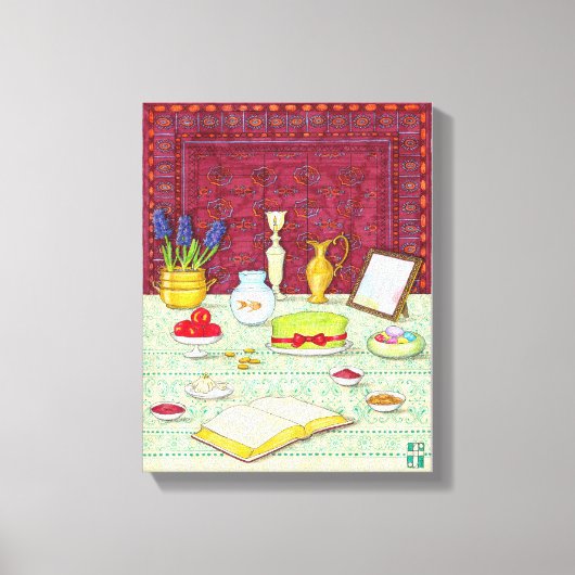 Noruz Haft Sin Tafelcanvas Print (Voorkant)