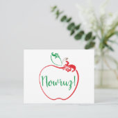 noruz squiggle appel briefkaart (Staand voorkant)