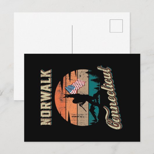 Norwalk Connecticut Briefkaart (Voorkant / Achterkant)