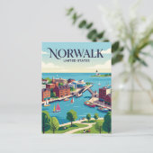 Norwalk Connecticut Briefkaart (Staand voorkant)