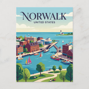 Norwalk Connecticut Briefkaart
